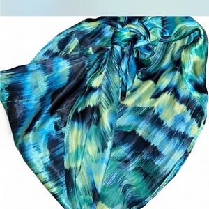 Vibrant Blue and Green Scarf